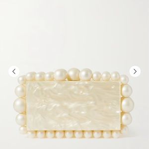 NIB CULT GAIA Eos beaded marbled acrylic clutch
